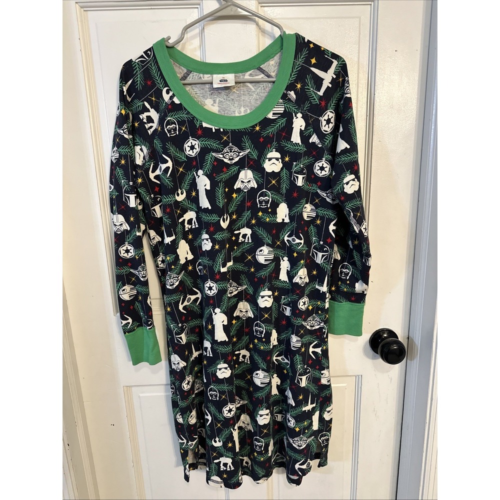 Star Wars By Hanna Andersson XS Long Sleeve Women's Nightgown Christmas